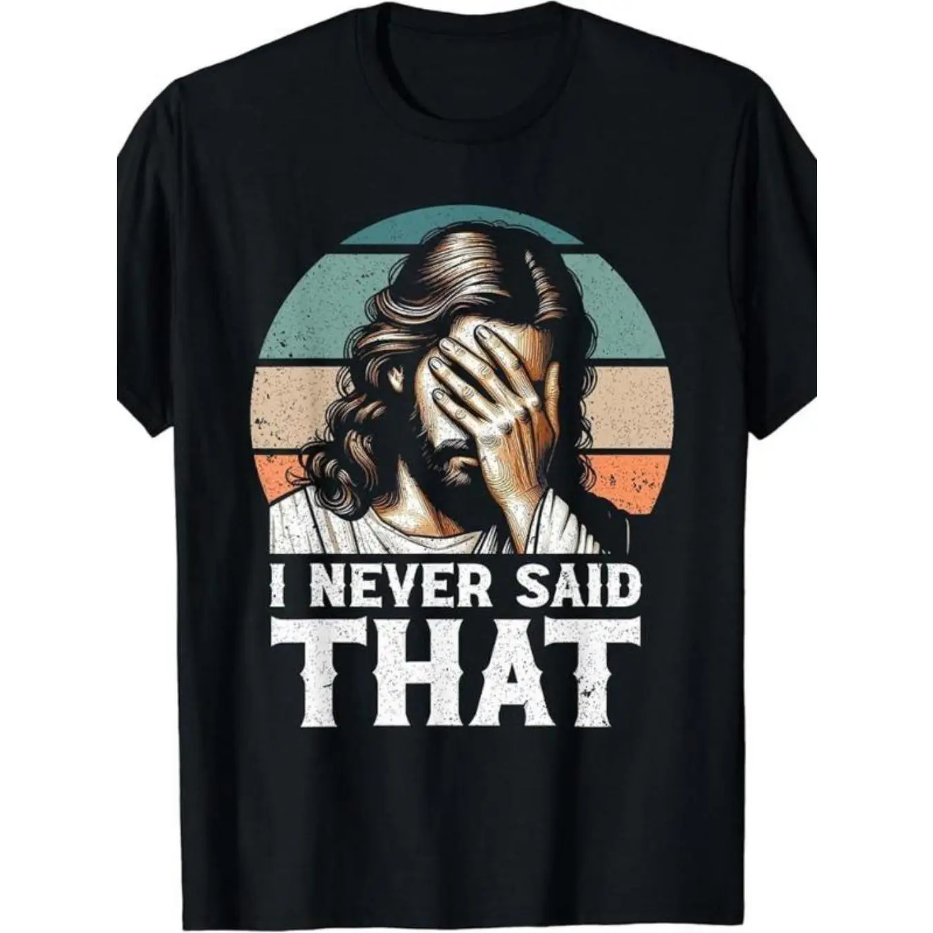 Men'S Funny I Never Said That Graphic T Shirt 100 Cotton Made in USA Black Loose Fit Casual Summer Tee Retro Stripes Geometric Design 818