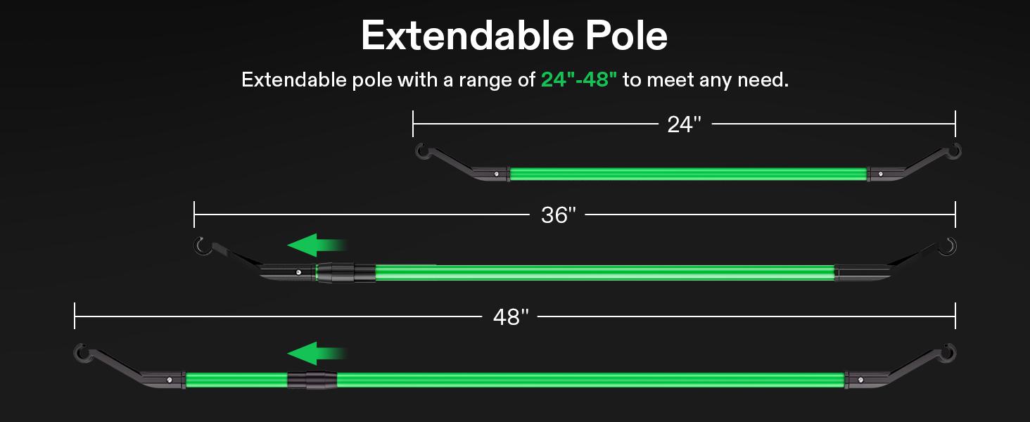 VIVOSUN Grow Tent High CFM Kit, Green Pole Range of 24"-48", Suitable for 2'x2', 3'x3', 4'x2' and 4'x4'Grow Tent, 4-Pack