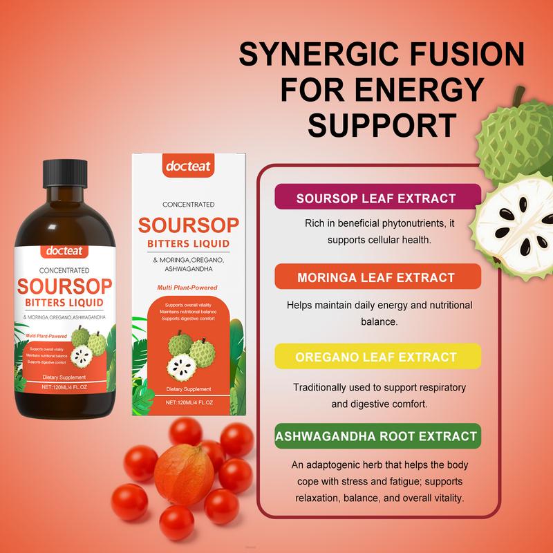 Soursop Bitters Liquid for Gut Cleanse, Detox, Digestive Health & Immune Support – Natural Formula with Moringa, Oregano, Ashwagandha & Soursop Leaves Soursop Bitters Liquid for Gut Cleanse, Detox, Digestive Health & Immune Support – Natural Formula with Moringa, Oregano, Ashwagandha & Soursop Leaves