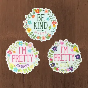 Funny Sarcastic Quote Sticker books Set 3PCS, Waterproof Vinyl Decal for Laptop, Water Bottle, Sassy Humor Gift