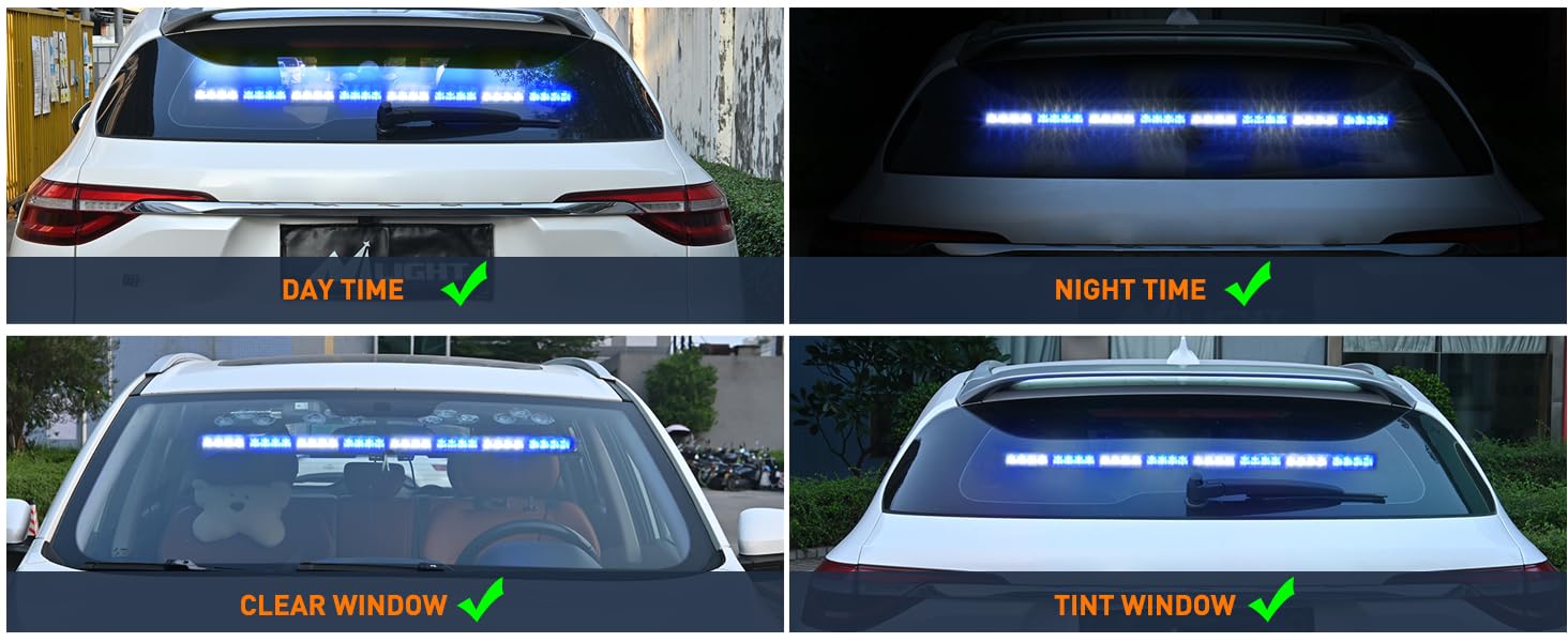 Nilight 35in Traffic Light Bar - 32 Bright LEDs, 21 Flash Patterns, 12V Power Plug, Aluminum Body LED Work Light with Mount for Trucks, Construction Vehicles