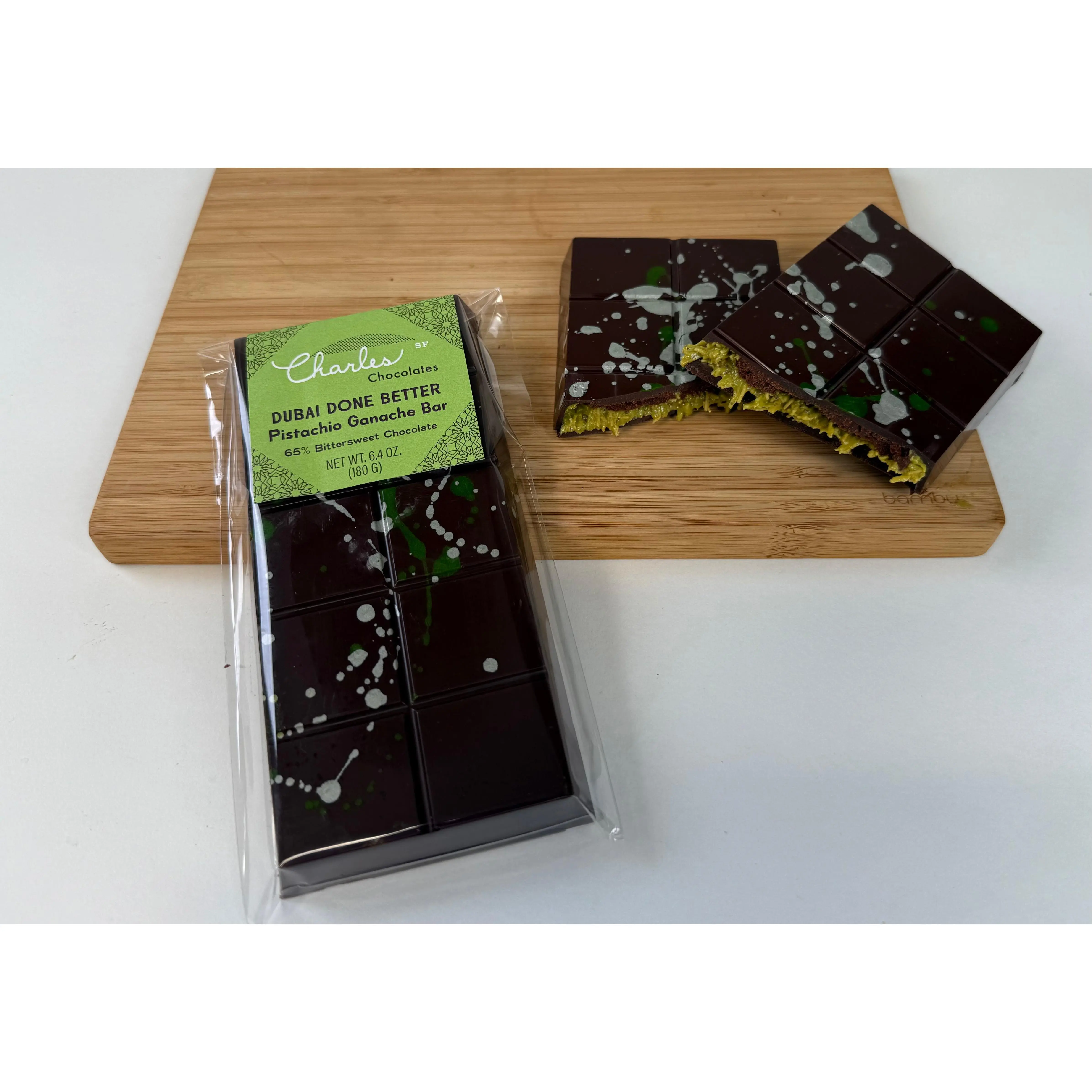 Dubai Done Better - Pistachio Bittersweet Chocolate Ganache Bar