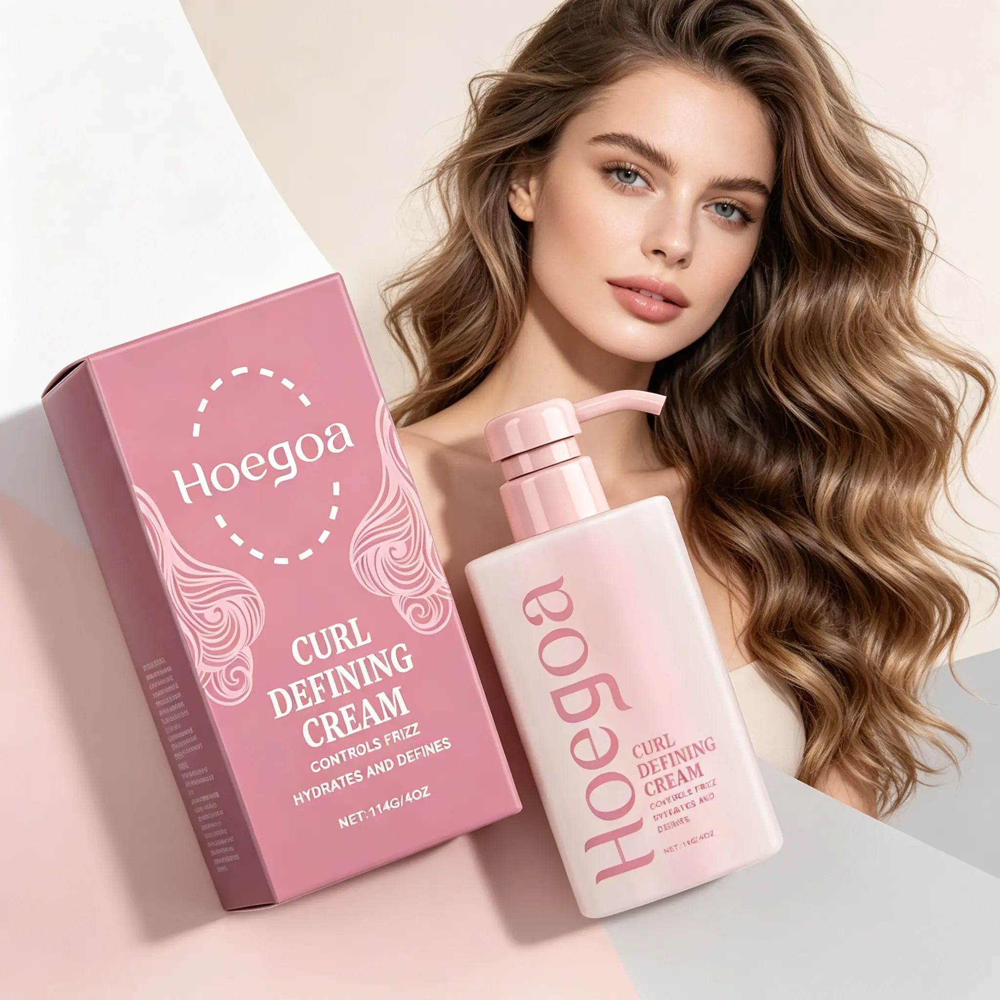 Defining Curl Cream for Curly Hair – Frizz Control Styling Cream, Hydrates & Defines Natural Curls, Anti-Humidity, Non-Crunchy Hold, 114g/4oz