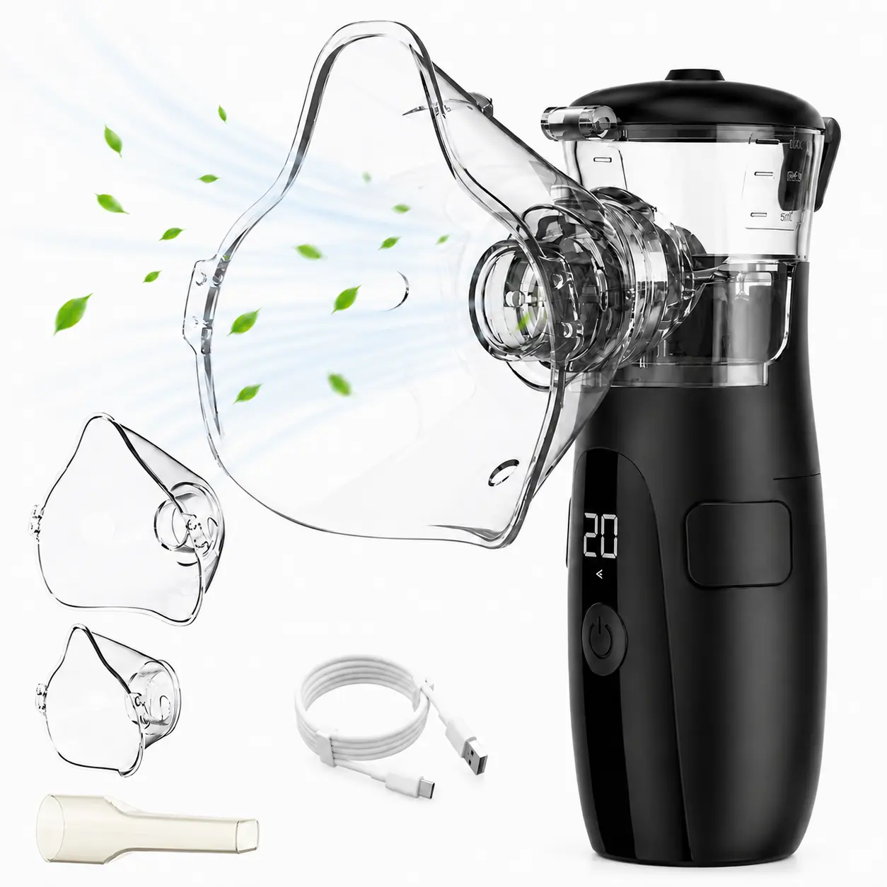 Portable Nebulizer for Adults and Kids,Handheld Mesh Nebulizer, Rechargeable Ultrasonic Nebulizer for Travel Home Use,dorm essentials,home essentials