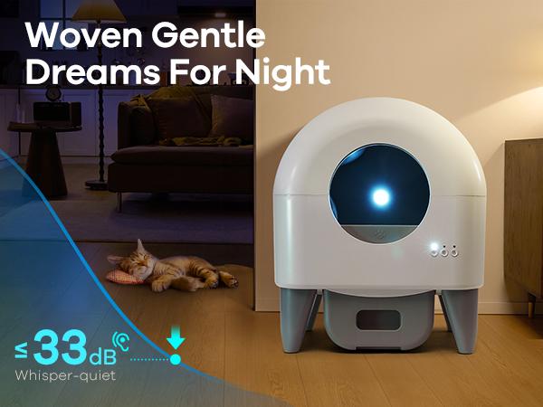 95L Automatic Self-Cleaning Cat Litter Box – App-Controlled, Safety Sensors, Removable Washable Liner, Includes 2 Rolls Garbage Bags