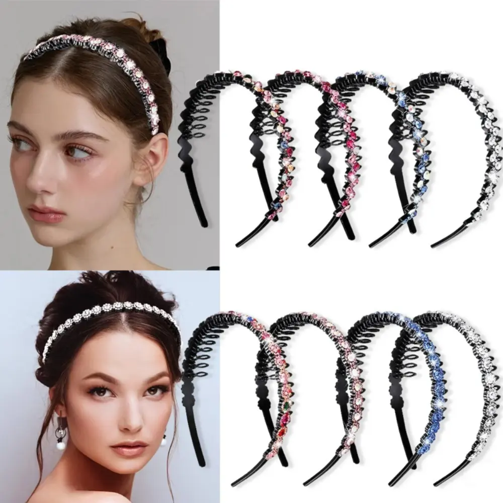 Non-Slip Hair Band Hair Accessories for Women, Crystal Teeth Comb Headbands, 8PCS Rhinestone Comb Headbands, Flower, Wave, Headband, Multicolor, Plastic, Great for Birthday Gifts, Party, Christmas Gifts, Thanksgiving Gifts, Wedding Anniversary tiktokshops
