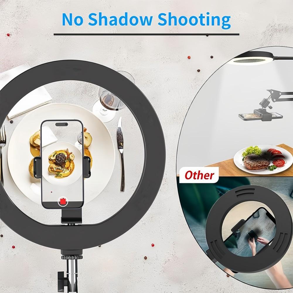 Adjustable Mechanical Arm Phone Mount with 10" Dimmable Ring Light & Remote, LED Selfie Ring Light for Desk with Phone Holder Fill Lamp, 1/4" for Camera, Universal For 4.7-7" Phone, for Selfie YouTube Tiktok Live Stream Cooking Video Recording Vlog Adjustable Mechanical Arm Phone Mount with 10" Dimmable Ring Light & Remote, LED Selfie Ring Light for Desk with Phone Holder Fill Lamp, 1/4" for Camera, Universal For 4.7-7" Phone, for Selfie YouTube Tiktok Live Stream Cooking Video Recording Vlog