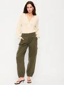 Old Navy Women's Twill Barrel Cargo Pants
