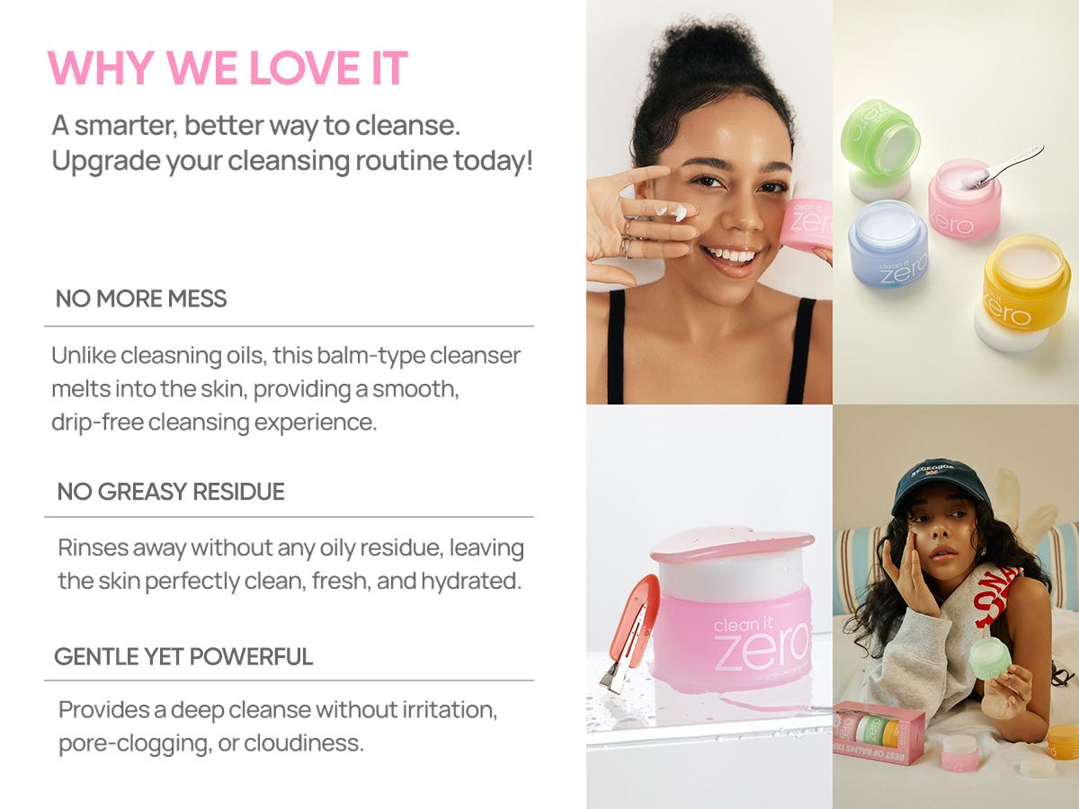 Clean it Zero Original Cleansing Balm | Korean Makeup Remover/Cleanser & Hydrating Facial Wash for All Skin 180ML only