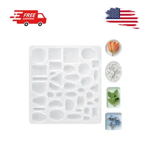 Resin Jewelry Molds - Silicone Molds for Epoxy Resin, Reusable Casting Tray with Hole