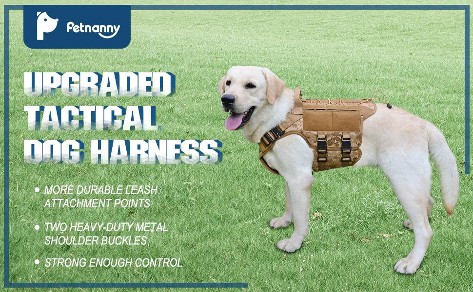 PETNANNY Tactical Dog Harness - Service Dog Harness Emotional Support Dog Vest for Medium Large Dogs, No Pull ESA Dog Vest with Hook & Loop, Working Molle Vest for Training Huntin PETNANNY Tactical Dog Harness - Service Dog Harness Emotional Support Dog Vest for Medium Large Dogs, No Pull ESA Dog Vest with Hook & Loop, Working Molle Vest for Training Huntin