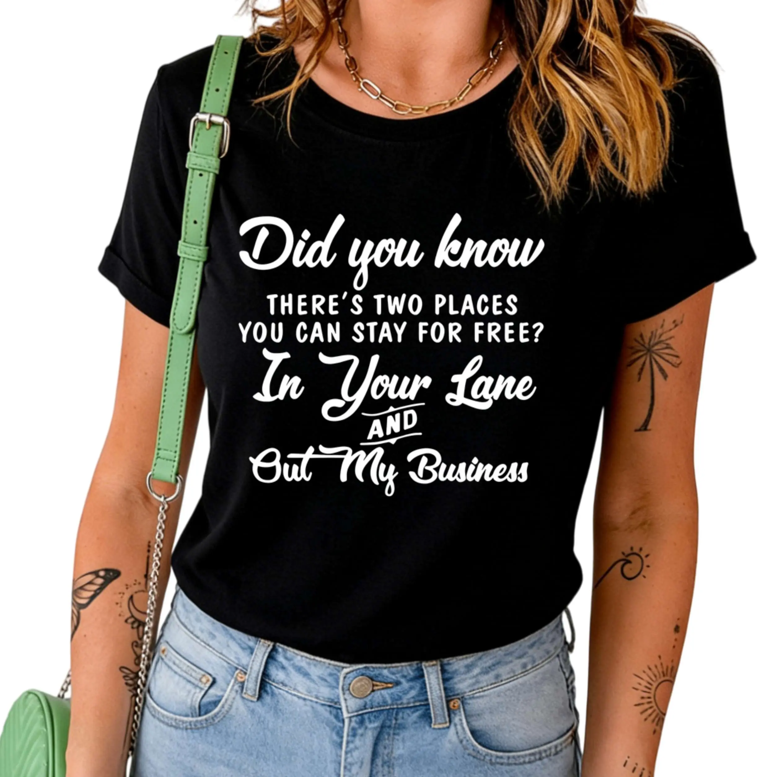 Women's Cotton "Did You Know" Fun Fact Print T-Shirt - Smooth Garment, Relaxed Fit, Short Sleeve Crew Neck Tee for Casual Day Attire, Prints