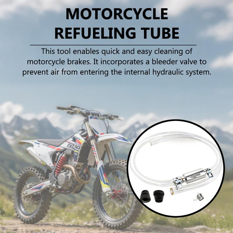 DABATR Brake Bleeder Kit,Brake Fluid Bleeder Kit Includes 2PCS Brake Bleeder Hose,2PCS One Way Check Valve,Universal Break Bleeder Kit Car Accessories for Car Motorbike Bike