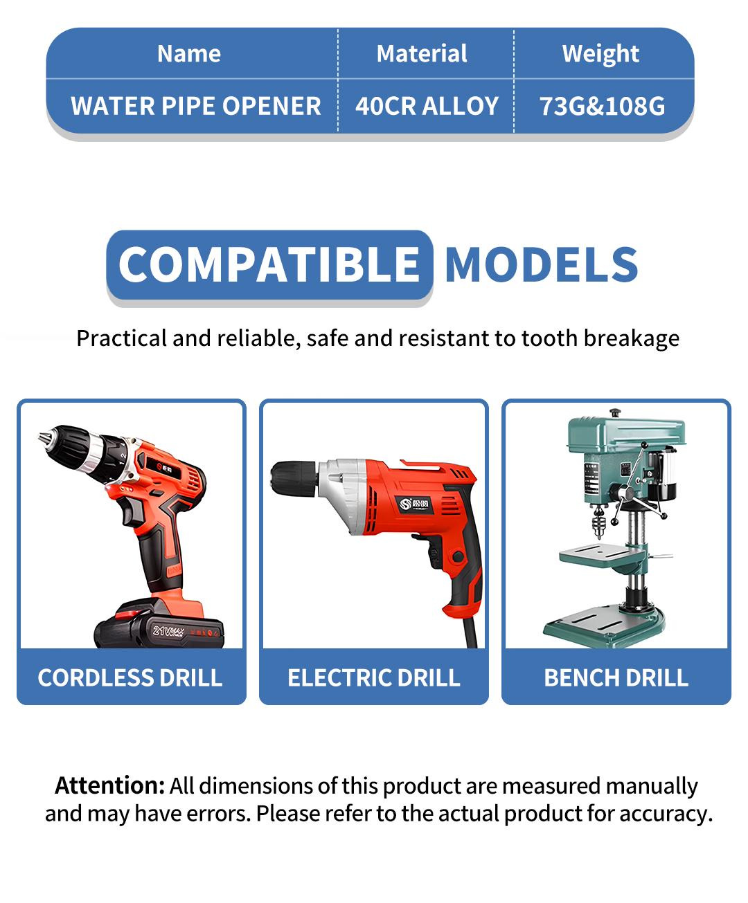 SOPAMI Pipe Tapping and Threading Tool | Dual-Specification Compatible, Wear-Resistant and Durable, Maximizing Efficiency in Pipe Installation and Repair! SOPAMI Pipe Tapping and Threading Tool | Dual-Specification Compatible, Wear-Resistant and Durable, Maximizing Efficiency in Pipe Installation and Repair!