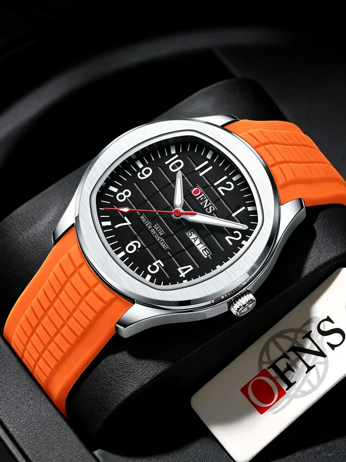 OFNS Water-Resistant Quartz Wristwatch with Dual Calendar, Fashion Casual Analog Watch for Men & Women, Fashionable Waterproof Wristwatch
