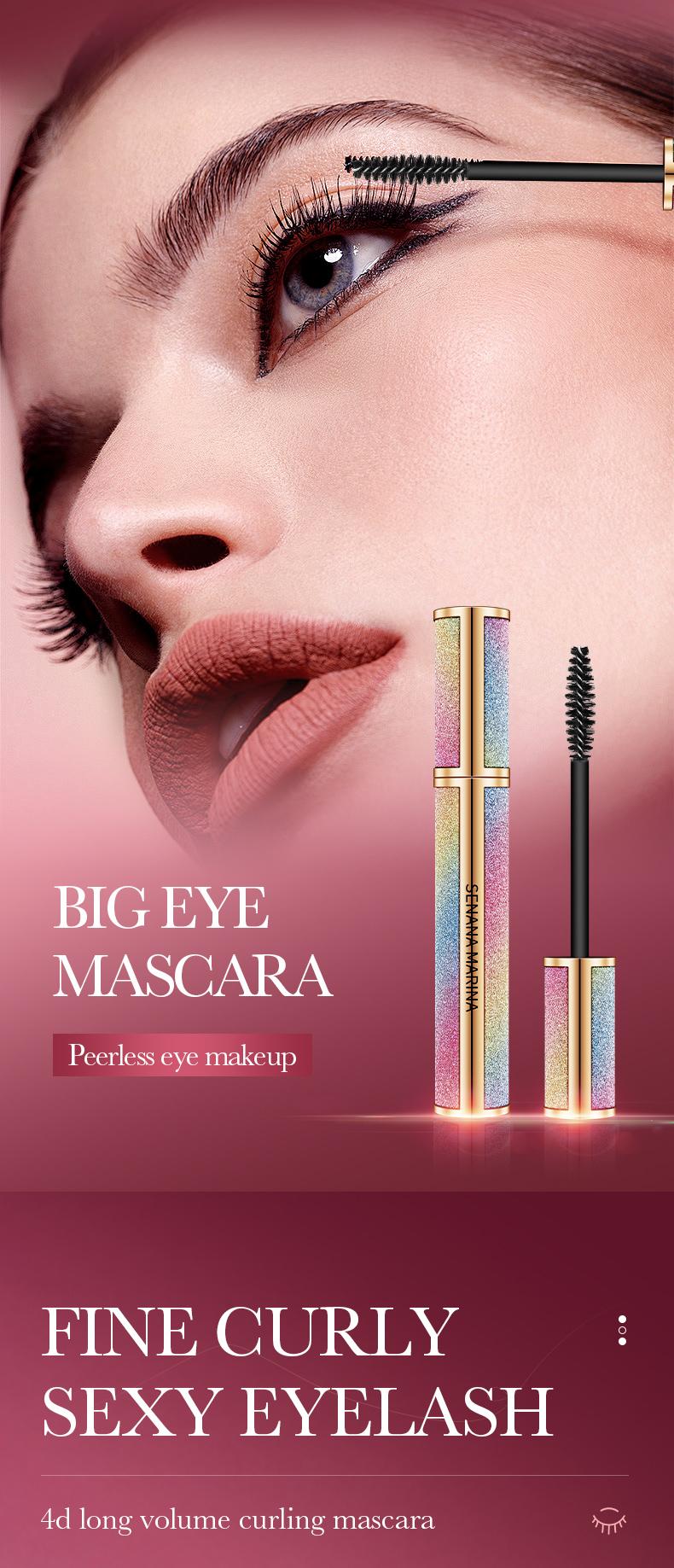 Star Mascara,Long Lasting Curling Eyelashes,Waterproof,Fast Drying