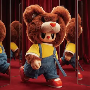 Rebel bear-THE STREET SERISES-Plush Mystery Box，Bunny Plush Dolls，Soft Furry Collectibles，Backpack or clothing decoration，Stuffed Animal