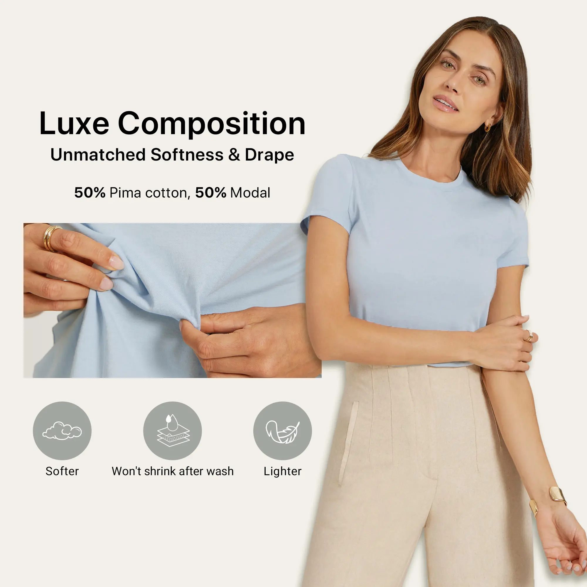 Mott & Bow 1 Pack, 2 Pack, Fitted Crew Marcy Tee Women's Breathable and Lightweight Shirt Suitable for Casual and Professional Wear Mott & Bow 1 Pack, 2 Pack, Fitted Crew Marcy Tee Women's Breathable and Lightweight Shirt Suitable for Casual and Professional Wear