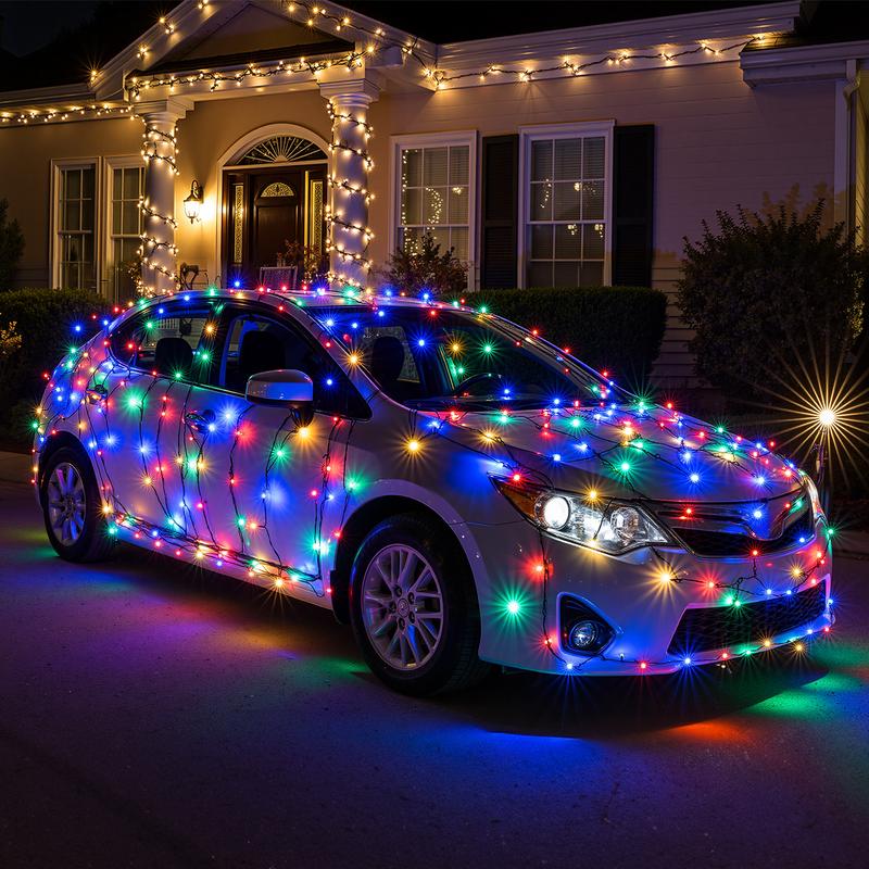 Brightown 410FT 1200 LED Car String Lights Multicolor Green Wire Cigarette Plug Cool Lighting Source Not Prone to Hot for Vehicle Decoration,Halloween Christmas Car Brightown 410FT 1200 LED Car String Lights Multicolor Green Wire Cigarette Plug Cool Lighting Source Not Prone to Hot for Vehicle Decoration,Halloween Christmas Car