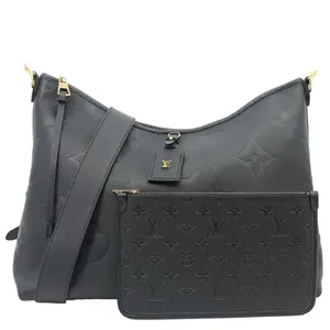 Pre-owned Louis Vuitton Leather Shoulder Bags Carryall MM Monogram Empreinte Shoulder Bag Black