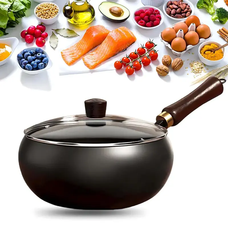 Thick uncoated iron pot, Japanese iron pan, uncoated cast iron pot, hand-forged non-stick pan without coating, high-purity frying pan, cast iron skillet—universal kitchen cookware suitable for gas and induction stoves. Cookware Cookware summerwins