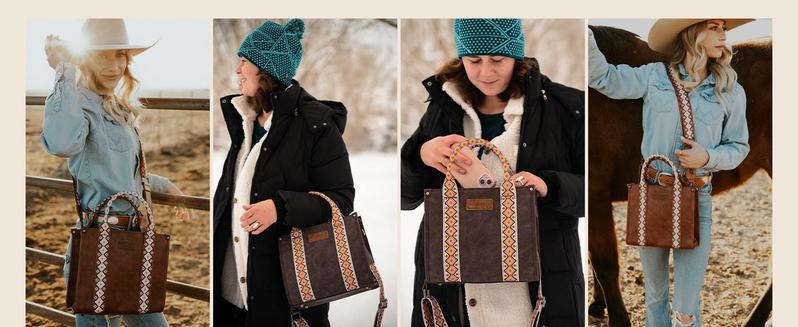 Wrangler Aztec Tote Bag for Women Boho Shoulder Purse