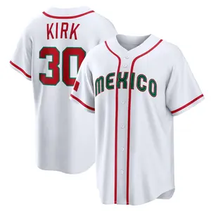 Alejandro Kirk 30 Mexico Baseball White Jersey, Athletic Mesh Gear