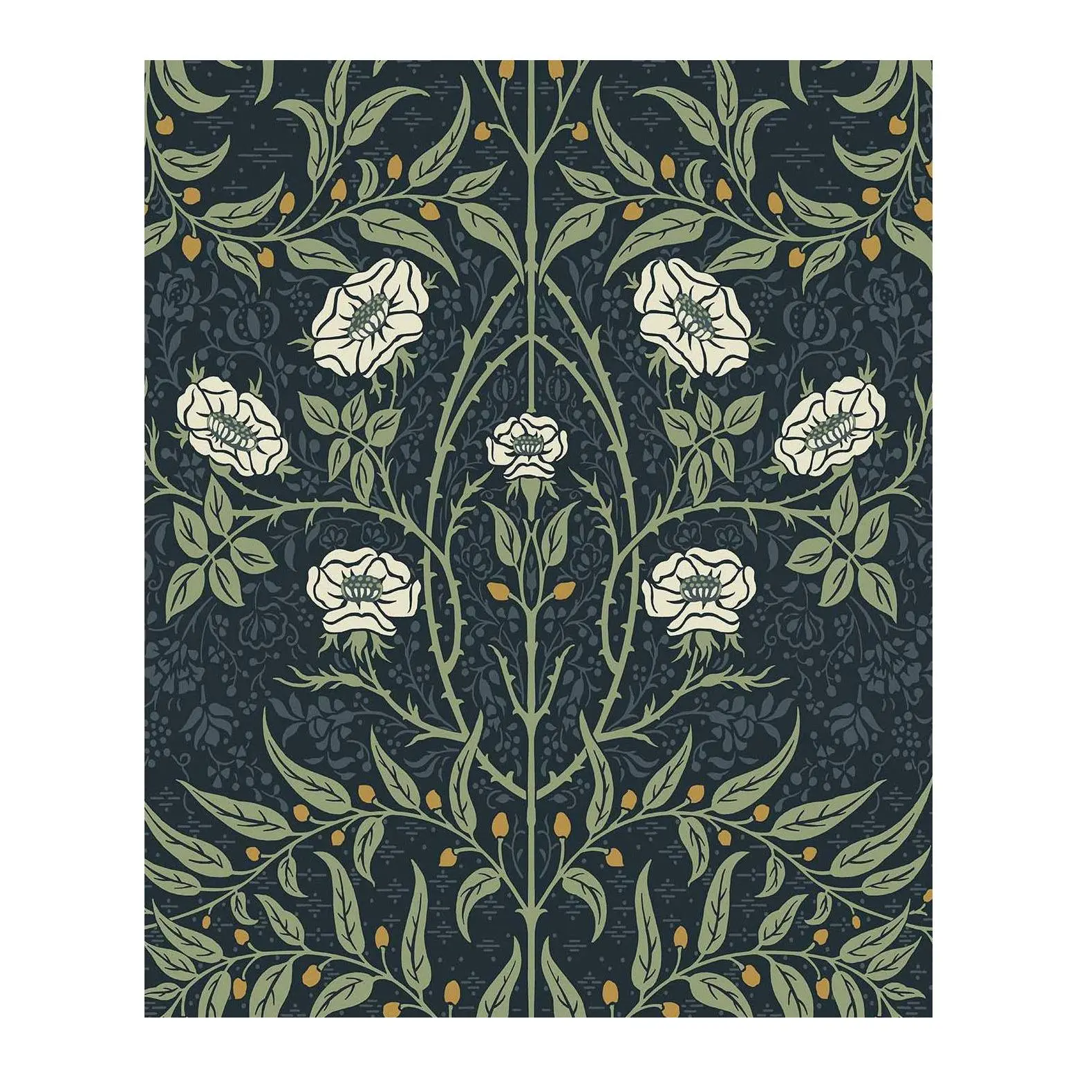 NextWall Stenciled Floral Vintage Peel and Stick Wallpaper