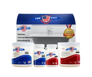 Ekopel Roll On Tub Cast Bathtub Refinishing Kit - Ultra Durable, No Odor, Easy Application, 20-Year Durability, Eco-Friendly, Fast Drying, DIY Friendly