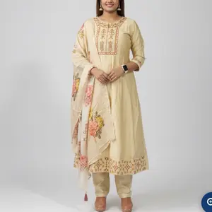 Anarkali bichitra silk with floral dupatta soft elegant outfit Womenswear Dress