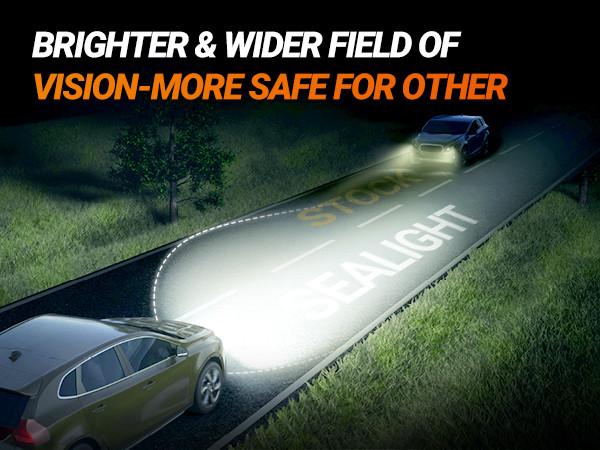 2013 Chevrolet Equinox H11/H9/H8 80W 6500K White IP68 LED Headlight Bulbs 2PCS SEALIGHT X1S