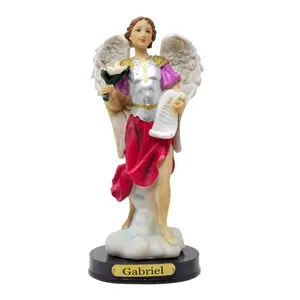 San Gabriel Arcangel 8" Inches Tall Alas Blancas St Gabriel Archangel Estatua Brand New
