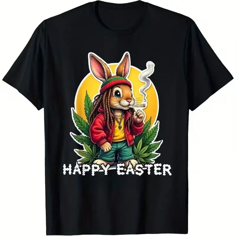 Easter Bunny with Joint T-Shirt, Unisex - Easter, Christmas, Valentine's Day, Carnival, St Patricks Day Gifts for Parents, Friends, Family And Coworkers