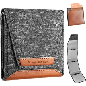 K&F CONCEPT Camera Lens Pouch - 3-Pocket Professional Belt-Mounted Holder Bag, Water-Resistant, Dustproof Camera Accessory for Lenses Up to 62mm