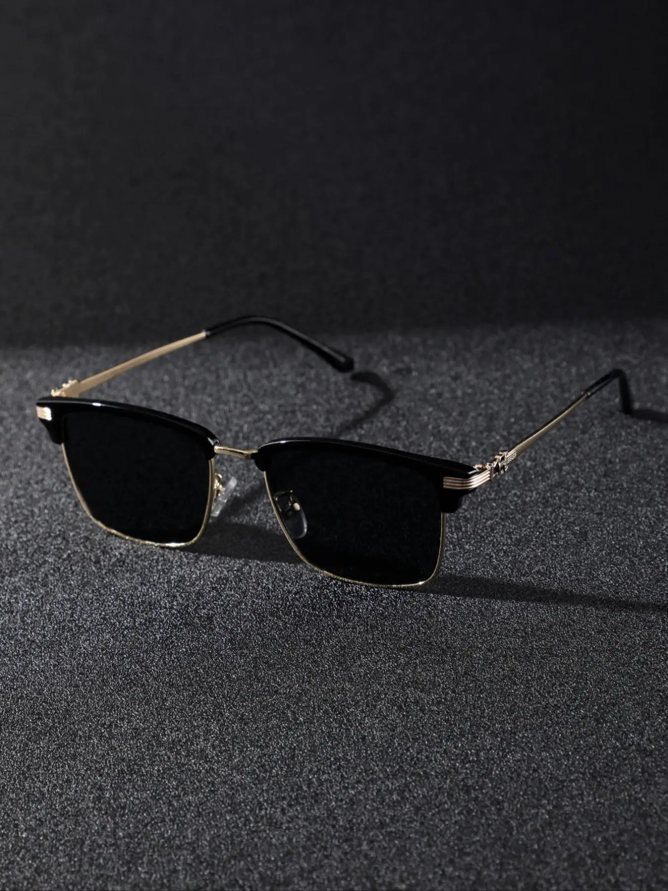 Men's Vintage Square Frame Sunglasses, Trendy Casual Sunglasses for Everyday Use, Fashion Accessories for Outdoor Activities, High Quality Sunglasses, Trendy Frames Sunglasses, Trendy Shades