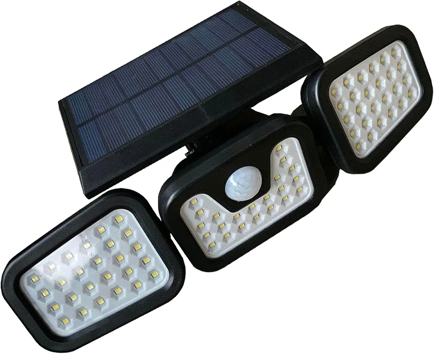 Solar motion sensor lights — 3 adjustable heads, IP65 waterproof outdoor floodlights with remote control, 180° lighting for patio, yard, garage, and entryway