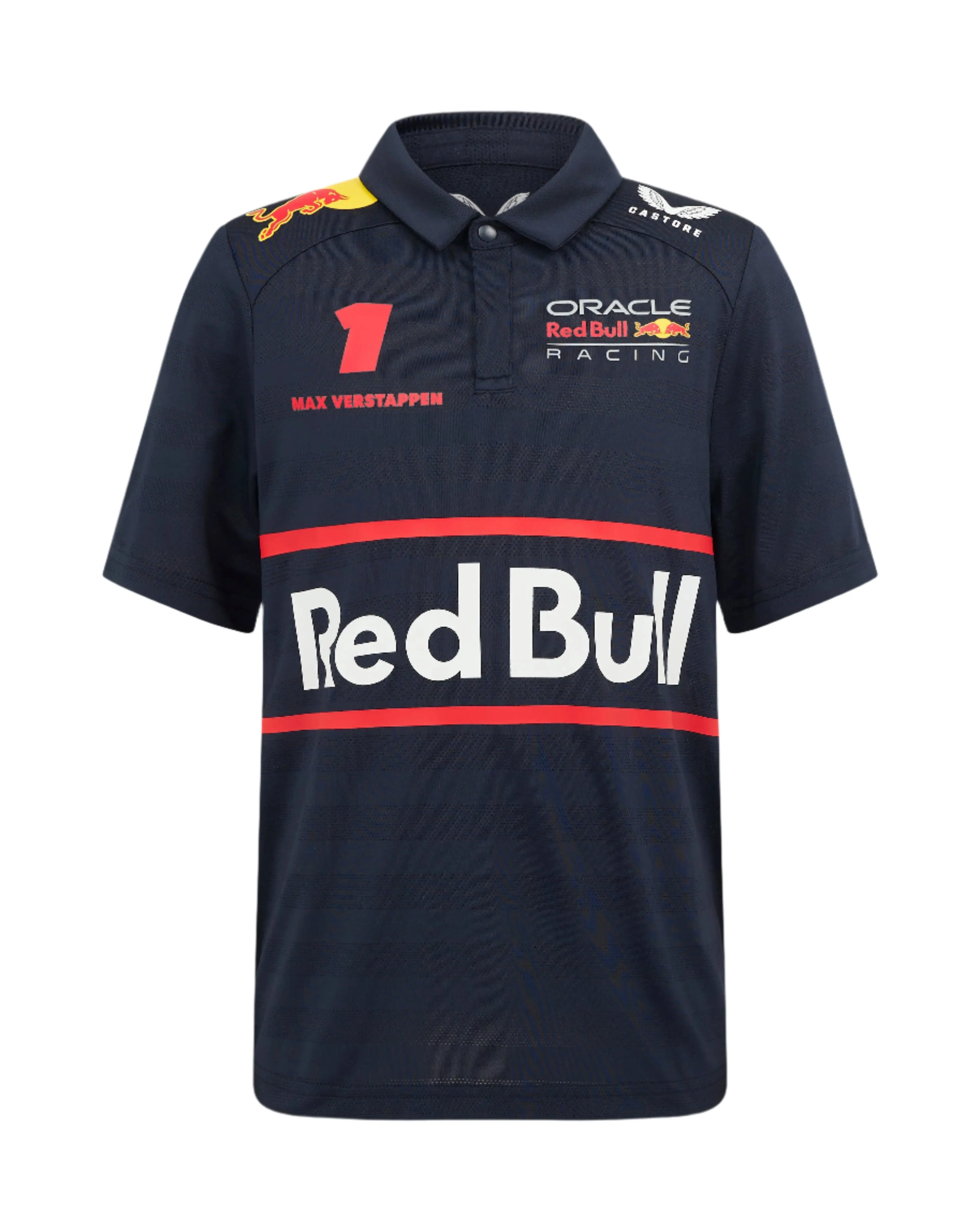 Red Bull Racing F1 Kid's 2025 Max Verstappen Team Polo Shirt- Youth Navy