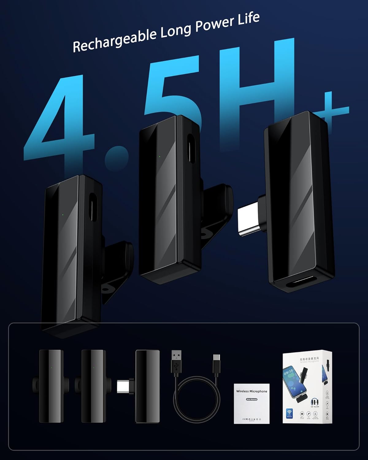 Mini Wireless Lapel Microphone for Android/iPhone Ideal for Video Recording / Conferencing / Lecturing / Work