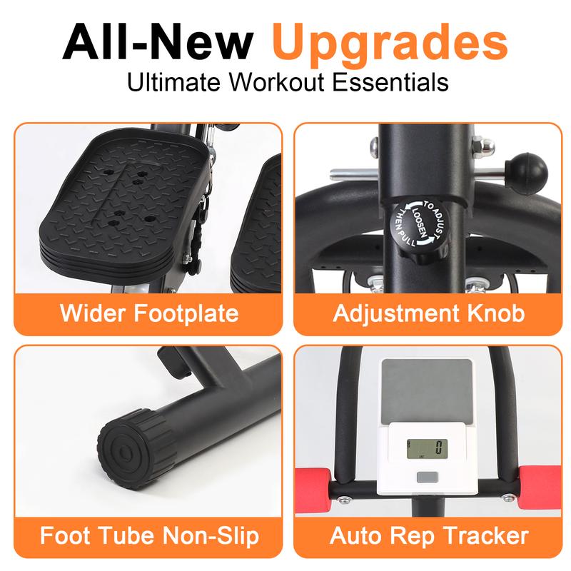 Home Gym Ab Trainer Machine Foldable Adjustable Full Body Workout with LCD Display for Versatile User Friendly Fitness Ideal for Home Use