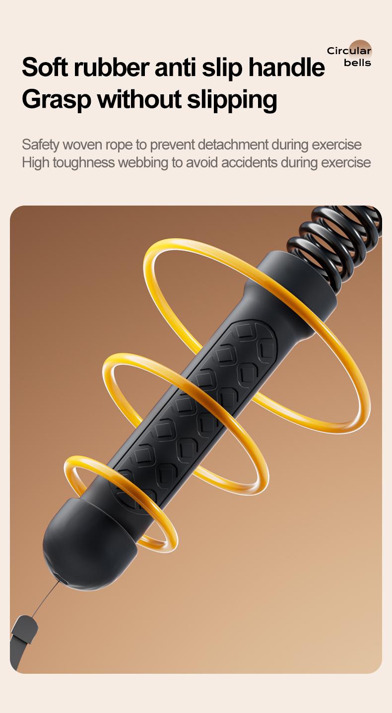 IPO Cordless Battle Ropes for Home Gym Weighted Workout Ropes for HIIT No-Jump Full-Body Exercise Ideal for Men Women Fitness Equipment Festival Gift 1625g 48x30x5cm Workout Training Equipment