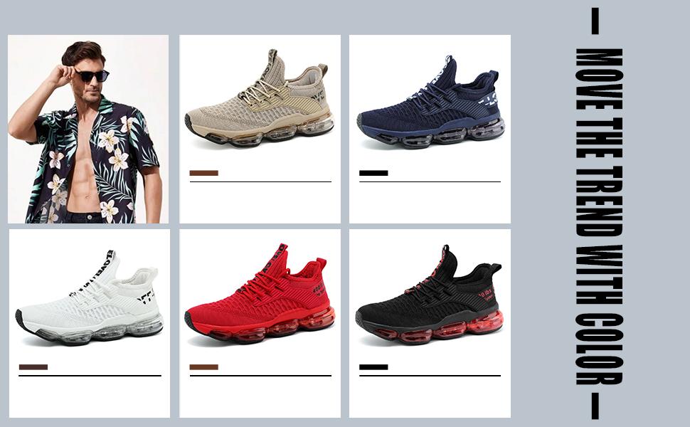 Men's Casual Lace up Low Top Running Shoes, Comfortable  Lightweight Breathable Sports Running Shoes, Perfectfor Students and Outdoor Sport Closed Runner Sneaker Walking Shoes Footwear Training Trainer Sports Shoes Outdoorfun Boy mens shoes