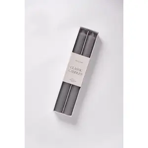 Taper Candle set of 2 - Smoke Gray