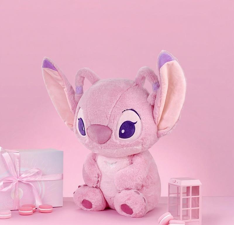 Disney Stitch Series-Big Sitting Doll-Angel No. 18 Soft Pink Plush Toy for Kids Collectors and Home Decor Disney Stitch Series-Big Sitting Doll-Angel No. 18 Soft Pink Plush Toy for Kids Collectors and Home Decor