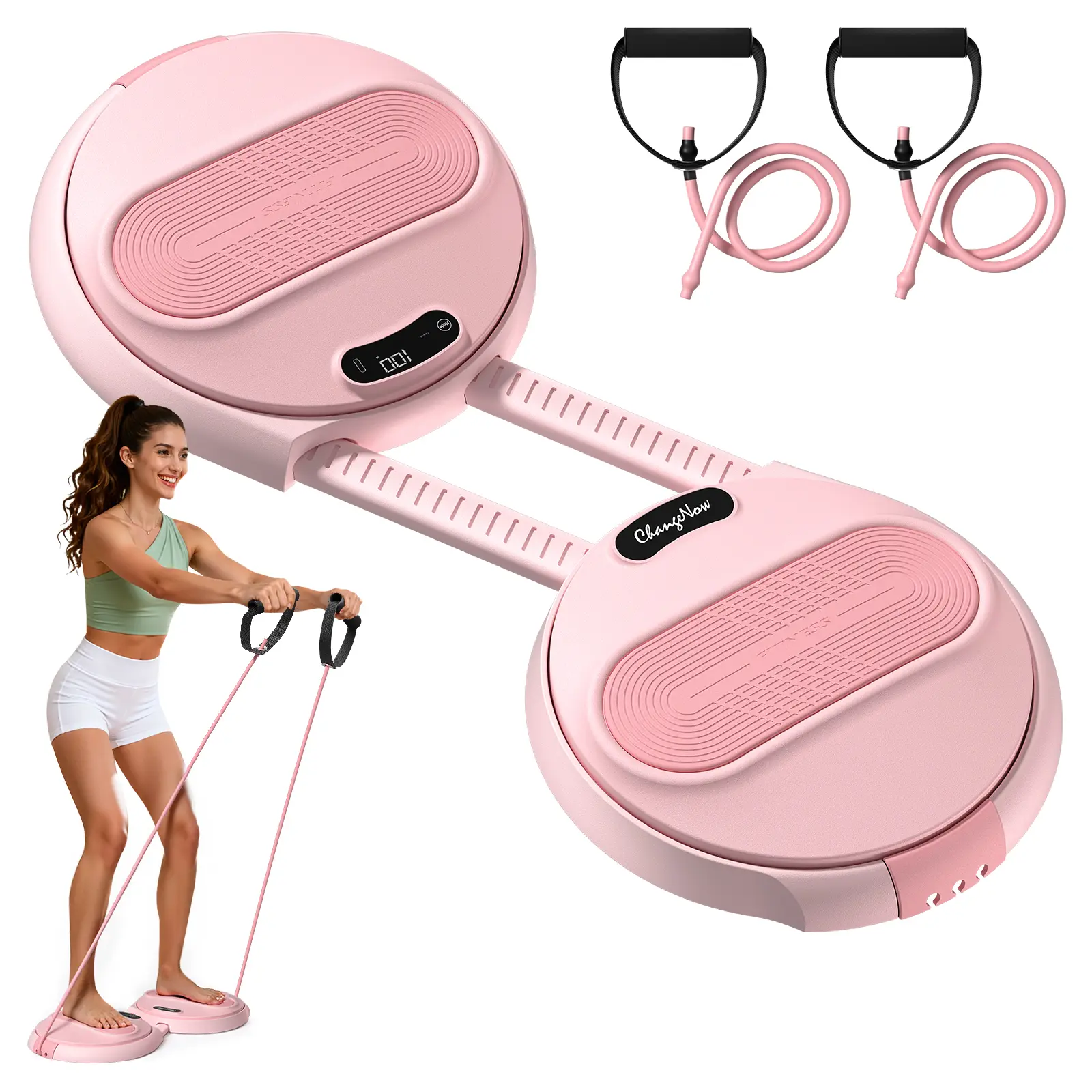 Waist Twist Machine for Strengthening Abs & Waist, Non-Slip Pedals ...
