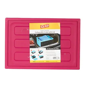 Glad® Collapsible Storage Crate with Lid 48L