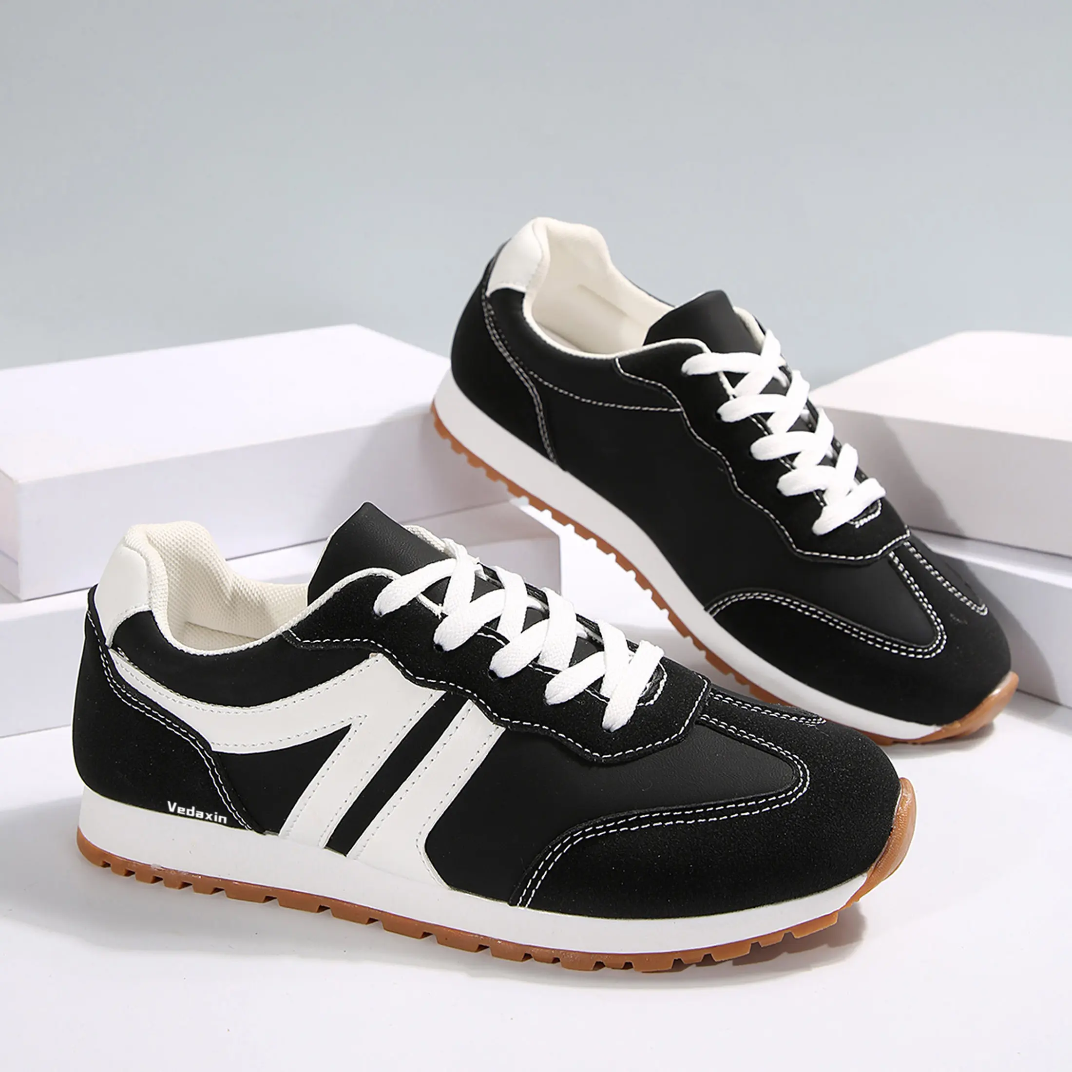 Women's Athletic Sneakers Breathable Lace Up Casual Sports Shoes Indoor Outdoor