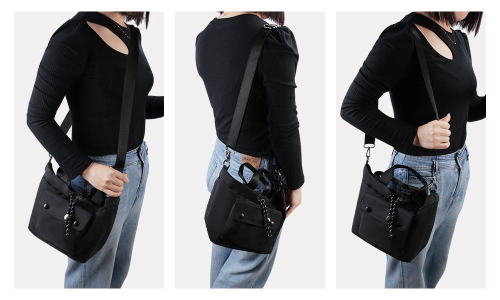 Stylish Functional Ultra Light CrossbodyBag with Multiple Pockets Adjustable Straps Durable Nylon Design for Everyday Use No Warranty