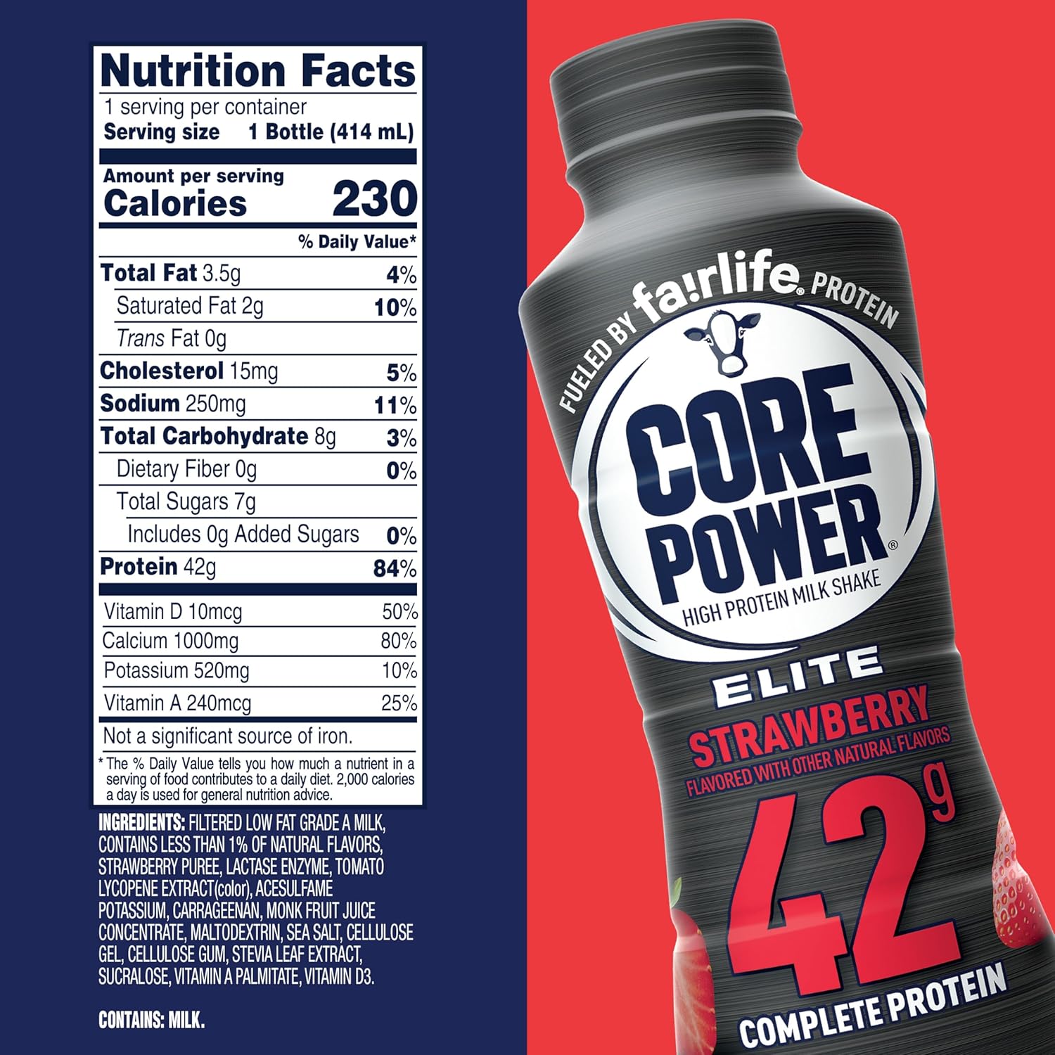 Core Power Fairlife Elite 42g High Protein Milk Shake Bottle , Ready To ...