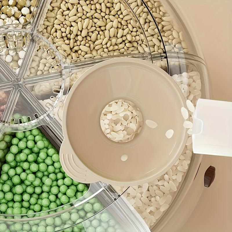 Household 1.5 Gallon Thickened Food Grade Plastic Pet 6 Grids Grain ...