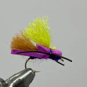 One Dozen (12) Mini Flopper Purple Terrestrial- Strike Fly Company